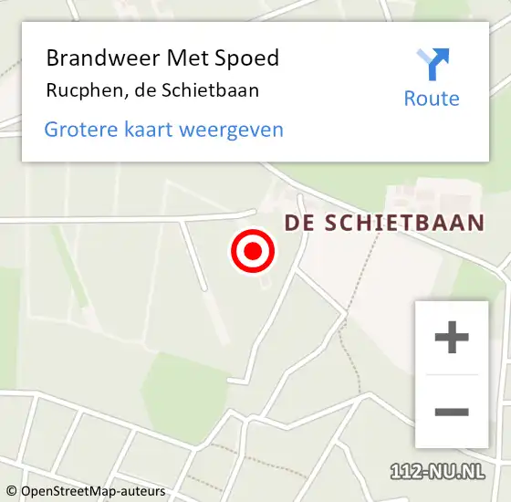 Locatie op kaart van de 112 melding: Brandweer Met Spoed Naar Rucphen, de Schietbaan op 25 augustus 2024 13:58