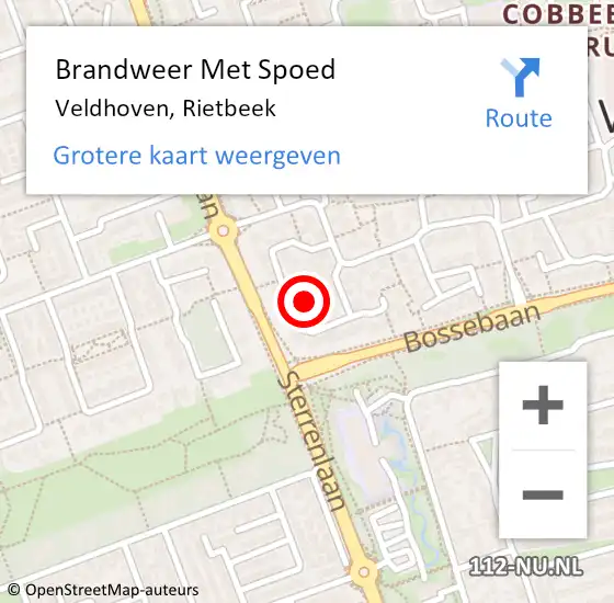 Locatie op kaart van de 112 melding: Brandweer Met Spoed Naar Veldhoven, Rietbeek op 25 augustus 2024 14:02