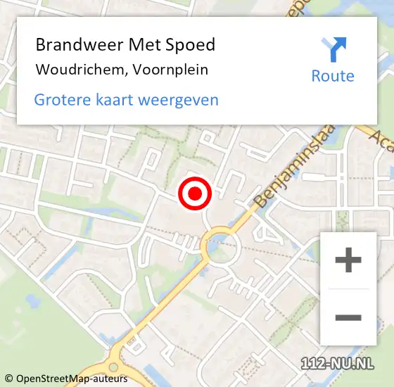 Locatie op kaart van de 112 melding: Brandweer Met Spoed Naar Woudrichem, Voornplein op 25 augustus 2024 15:05