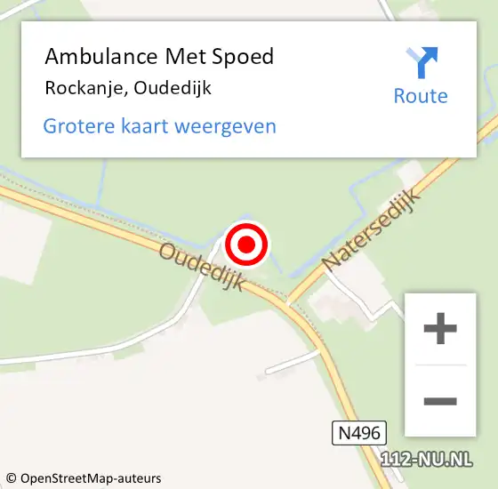 Locatie op kaart van de 112 melding: Ambulance Met Spoed Naar Rockanje, Oudedijk op 25 augustus 2024 15:45