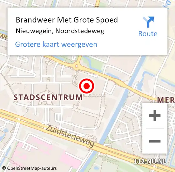 Locatie op kaart van de 112 melding: Brandweer Met Grote Spoed Naar Nieuwegein, Noordstedeweg op 25 augustus 2024 16:01