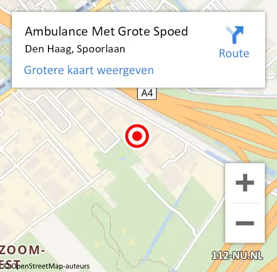 Locatie op kaart van de 112 melding: Ambulance Met Grote Spoed Naar Nootdorp, Spoorlaan op 25 augustus 2024 16:59