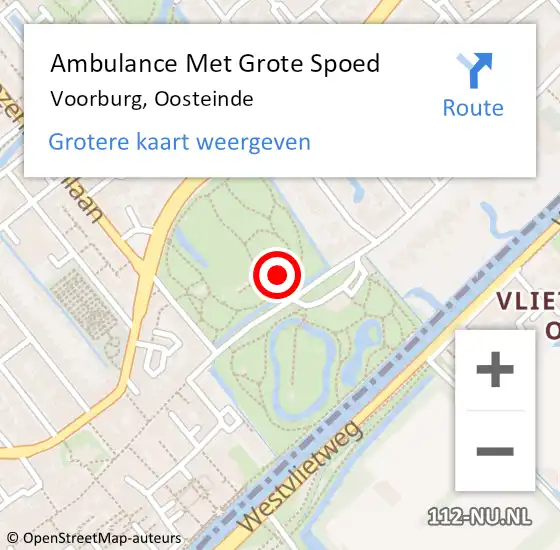 Locatie op kaart van de 112 melding: Ambulance Met Grote Spoed Naar Voorburg, Oosteinde op 25 augustus 2024 23:32