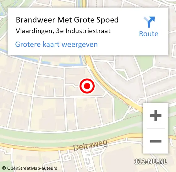 Locatie op kaart van de 112 melding: Brandweer Met Grote Spoed Naar Winkel, 3e Industriestraat op 26 augustus 2024 01:29