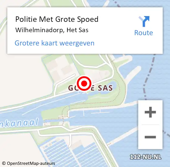 Locatie op kaart van de 112 melding: Politie Met Grote Spoed Naar Wilhelminadorp, Het Sas op 26 augustus 2024 07:20