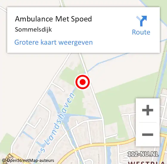 Locatie op kaart van de 112 melding: Ambulance Met Spoed Naar Sommelsdijk op 26 augustus 2024 10:04