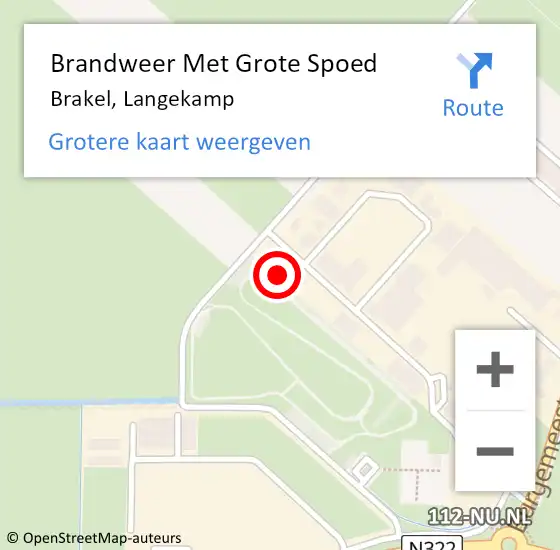 Locatie op kaart van de 112 melding: Brandweer Met Grote Spoed Naar Brakel, Langekamp op 26 augustus 2024 11:45