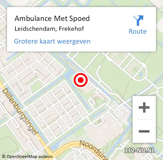 Locatie op kaart van de 112 melding: Ambulance Met Spoed Naar Leidschendam, Frekehof op 26 augustus 2024 13:23