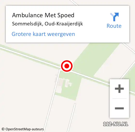 Locatie op kaart van de 112 melding: Ambulance Met Spoed Naar Sommelsdijk, Oud-Kraaijerdijk op 26 augustus 2024 13:56