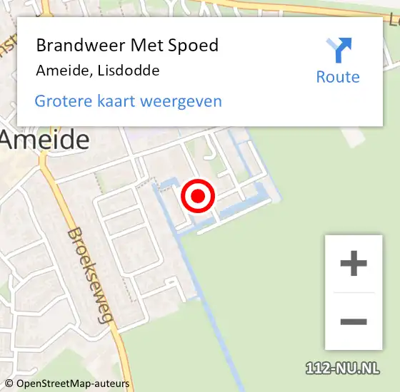 Locatie op kaart van de 112 melding: Brandweer Met Spoed Naar Ameide, Lisdodde op 26 augustus 2024 16:35