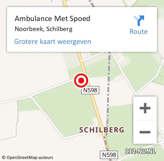 Locatie op kaart van de 112 melding: Ambulance Met Spoed Naar Noorbeek, Schilberg op 17 oktober 2014 20:06