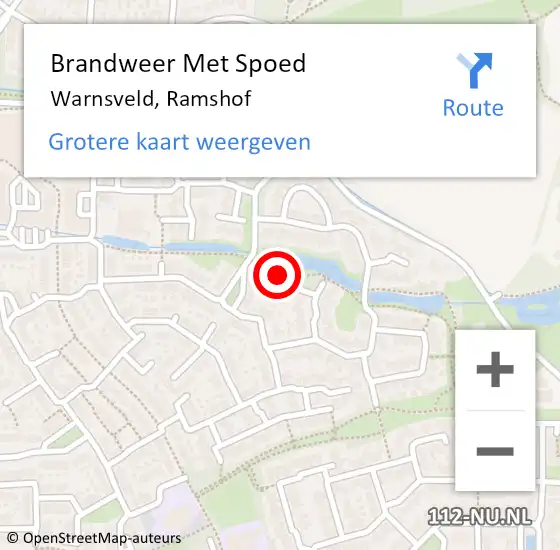 Locatie op kaart van de 112 melding: Brandweer Met Spoed Naar Warnsveld, Ramshof op 26 augustus 2024 23:14