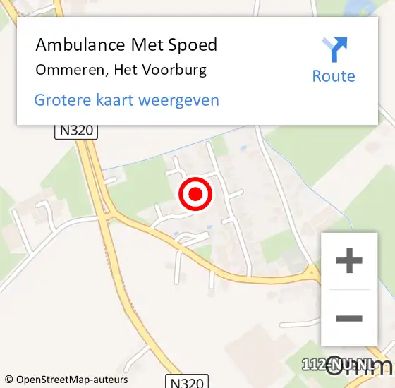 Locatie op kaart van de 112 melding: Ambulance Met Spoed Naar Ommeren, Het Voorburg op 17 oktober 2014 20:47