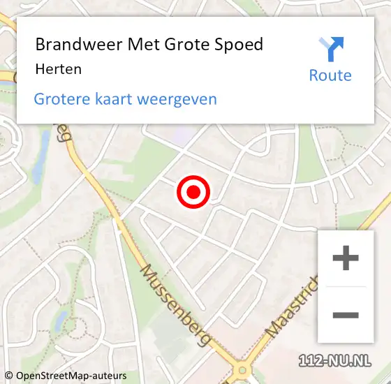 Locatie op kaart van de 112 melding: Brandweer Met Grote Spoed Naar Herten op 27 augustus 2024 10:27