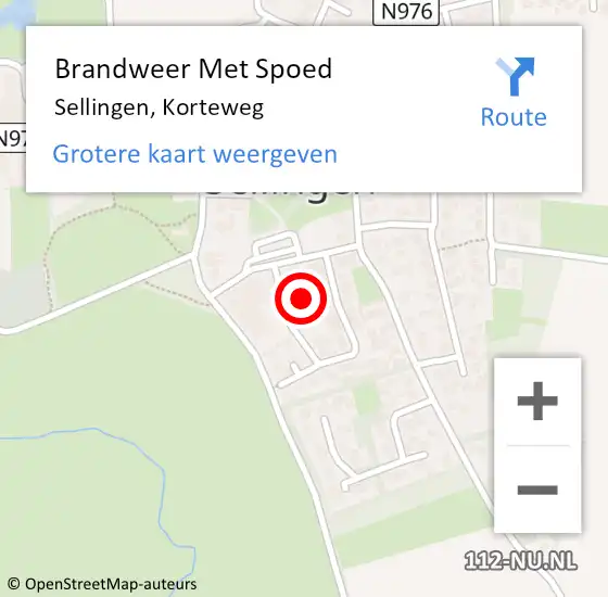 Locatie op kaart van de 112 melding: Brandweer Met Spoed Naar Esch, Korteweg op 27 augustus 2024 10:51