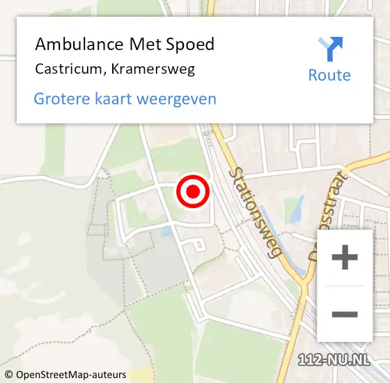 Locatie op kaart van de 112 melding: Ambulance Met Spoed Naar Castricum, Kramersweg op 27 augustus 2024 14:52