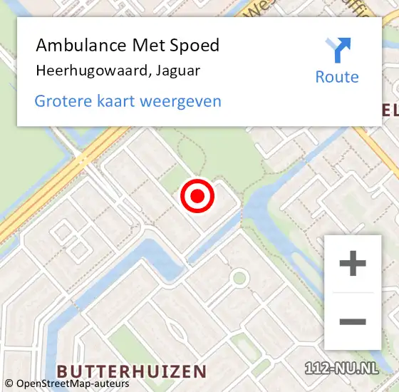 Locatie op kaart van de 112 melding: Ambulance Met Spoed Naar Heerhugowaard, Jaguar op 27 augustus 2024 16:03