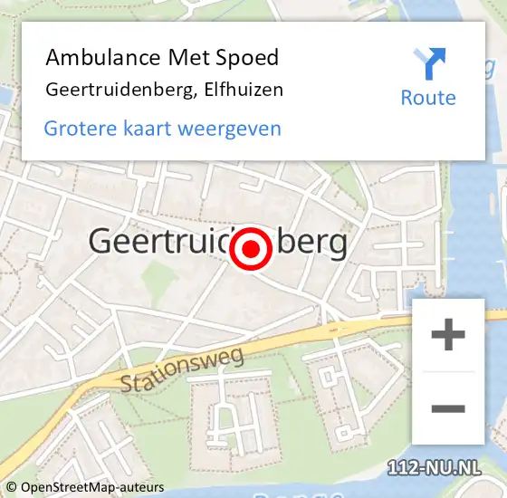 Locatie op kaart van de 112 melding: Ambulance Met Spoed Naar Geertruidenberg, Elfhuizen op 17 oktober 2014 22:25