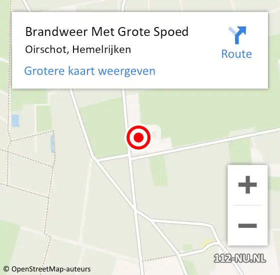 Locatie op kaart van de 112 melding: Brandweer Met Grote Spoed Naar Oirschot, Hemelrijken op 27 augustus 2024 20:34