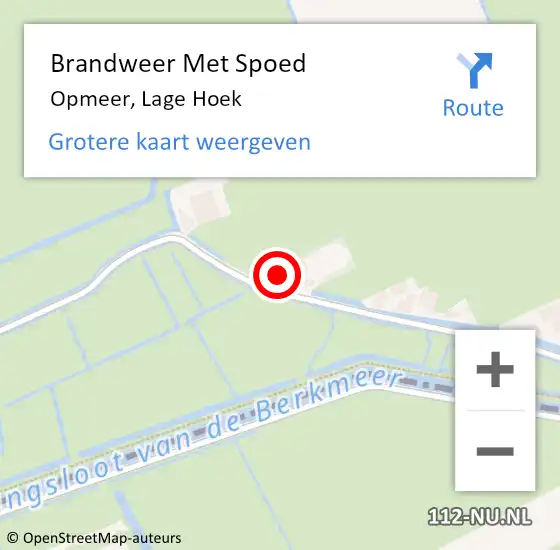 Locatie op kaart van de 112 melding: Brandweer Met Spoed Naar Hoek, Lage Hoek op 27 augustus 2024 22:12