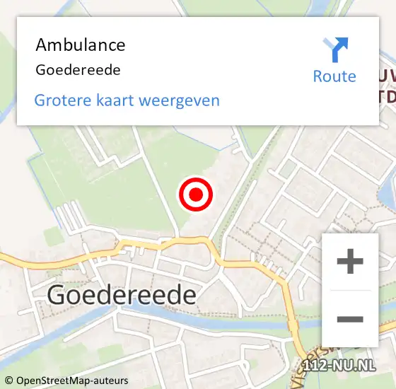 Locatie op kaart van de 112 melding: Ambulance Goedereede op 28 augustus 2024 09:15