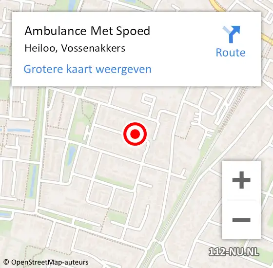 Locatie op kaart van de 112 melding: Ambulance Met Spoed Naar Heiloo, Vossenakkers op 28 augustus 2024 09:30