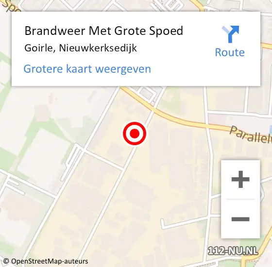 Locatie op kaart van de 112 melding: Brandweer Met Grote Spoed Naar Goirle, Nieuwkerksedijk op 28 augustus 2024 10:17