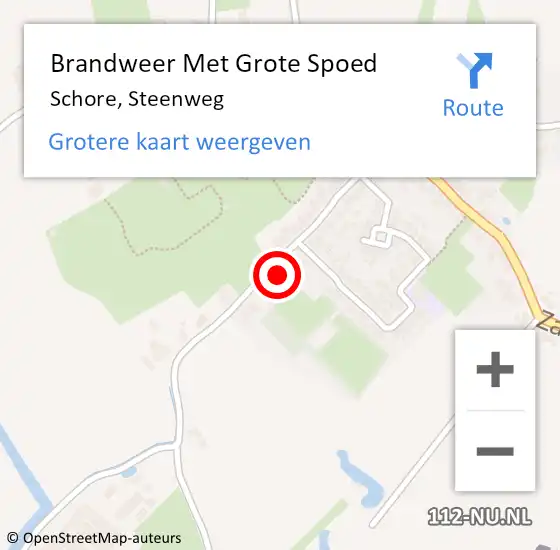 Locatie op kaart van de 112 melding: Brandweer Met Grote Spoed Naar Schore, Steenweg op 28 augustus 2024 10:27