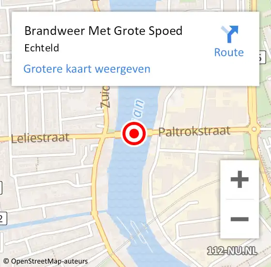 Locatie op kaart van de 112 melding: Brandweer Met Grote Spoed Naar Echteld op 28 augustus 2024 10:46