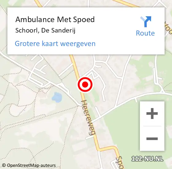 Locatie op kaart van de 112 melding: Ambulance Met Spoed Naar Schoorl, De Sanderij op 28 augustus 2024 13:01