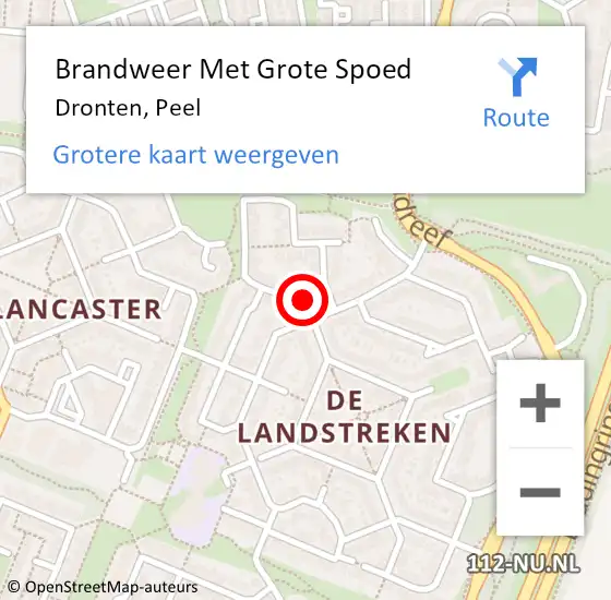 Locatie op kaart van de 112 melding: Brandweer Met Grote Spoed Naar Dronten, Peel op 28 augustus 2024 17:19