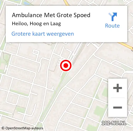 Locatie op kaart van de 112 melding: Ambulance Met Grote Spoed Naar Heiloo, Hoog en Laag op 28 augustus 2024 17:23