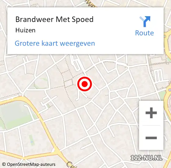 Locatie op kaart van de 112 melding: Brandweer Met Spoed Naar Huizen op 28 augustus 2024 18:00