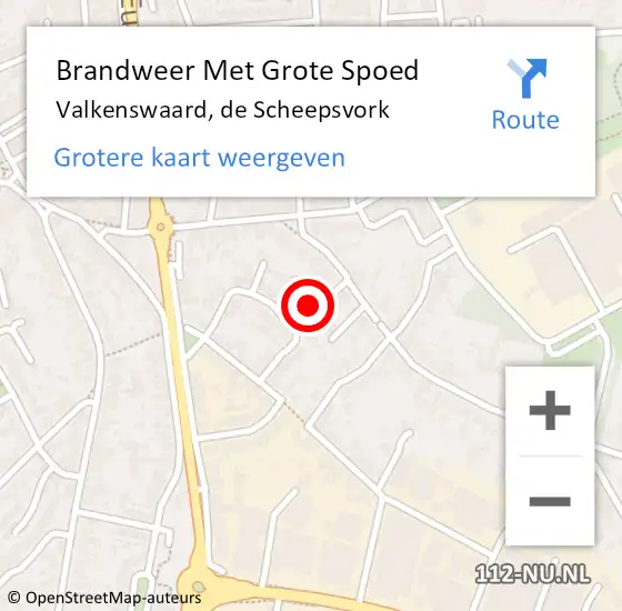 Locatie op kaart van de 112 melding: Brandweer Met Grote Spoed Naar Valkenswaard, de Scheepsvork op 28 augustus 2024 18:47