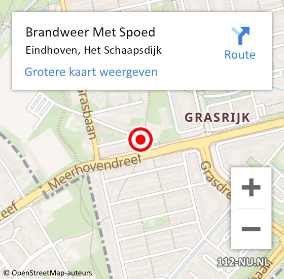 Locatie op kaart van de 112 melding: Brandweer Met Spoed Naar Eindhoven, Het Schaapsdijk op 28 augustus 2024 21:15