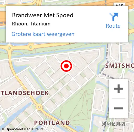 Locatie op kaart van de 112 melding: Brandweer Met Spoed Naar Rhoon, Titanium op 28 augustus 2024 23:20