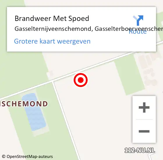 Locatie op kaart van de 112 melding: Brandweer Met Spoed Naar Gasselternijveenschemond, Gasselterboerveenschemond op 29 augustus 2024 08:23