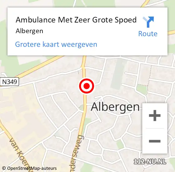 Locatie op kaart van de 112 melding: Ambulance Met Zeer Grote Spoed Naar Albergen op 29 augustus 2024 08:37