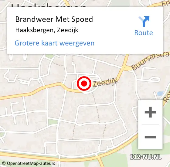 Locatie op kaart van de 112 melding: Brandweer Met Spoed Naar Haaksbergen, Zeedijk op 29 augustus 2024 11:09