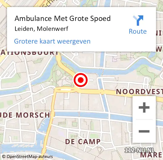 Locatie op kaart van de 112 melding: Ambulance Met Grote Spoed Naar Lekkerkerk, Molenwerf op 29 augustus 2024 11:27