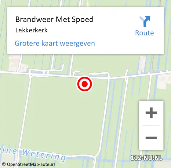 Locatie op kaart van de 112 melding: Brandweer Met Spoed Naar Lekkerkerk op 29 augustus 2024 13:08