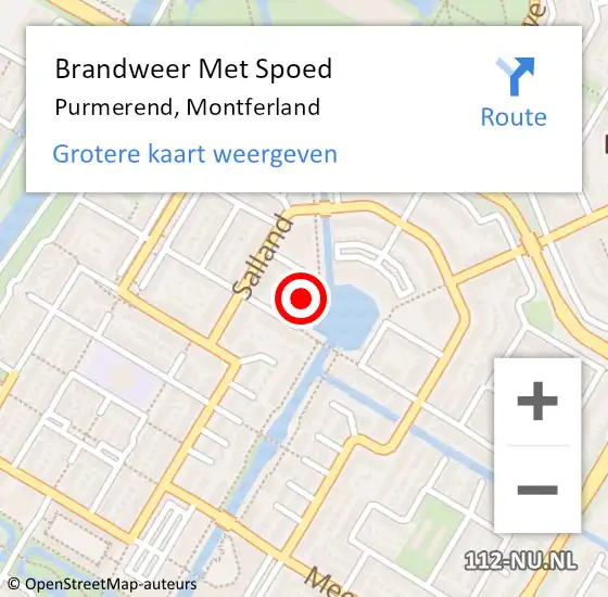 Locatie op kaart van de 112 melding: Brandweer Met Spoed Naar Purmerend, Montferland op 29 augustus 2024 15:07