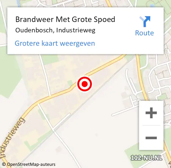 Locatie op kaart van de 112 melding: Brandweer Met Grote Spoed Naar Oudenbosch, Industrieweg op 29 augustus 2024 16:06