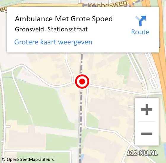 Locatie op kaart van de 112 melding: Ambulance Met Grote Spoed Naar Gronsveld, Stationsstraat op 18 oktober 2014 09:33