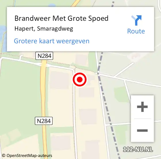 Locatie op kaart van de 112 melding: Brandweer Met Grote Spoed Naar Hapert, Smaragdweg op 29 augustus 2024 23:34