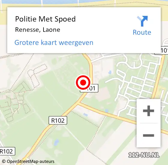 Locatie op kaart van de 112 melding: Politie Met Spoed Naar Renesse, Laone op 30 augustus 2024 00:55