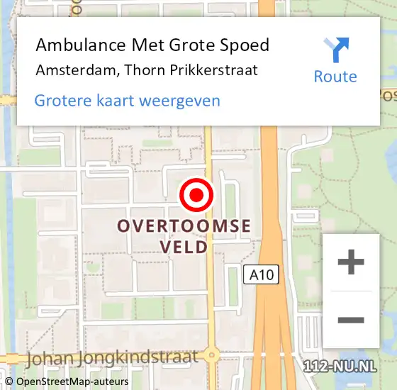 Locatie op kaart van de 112 melding: Ambulance Met Grote Spoed Naar Thorn, Thorn Prikkerstraat op 30 augustus 2024 10:05