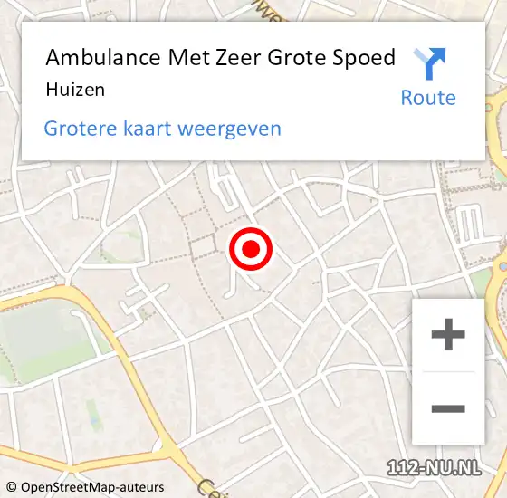 Locatie op kaart van de 112 melding: Ambulance Met Zeer Grote Spoed Naar Huizen op 30 augustus 2024 10:31