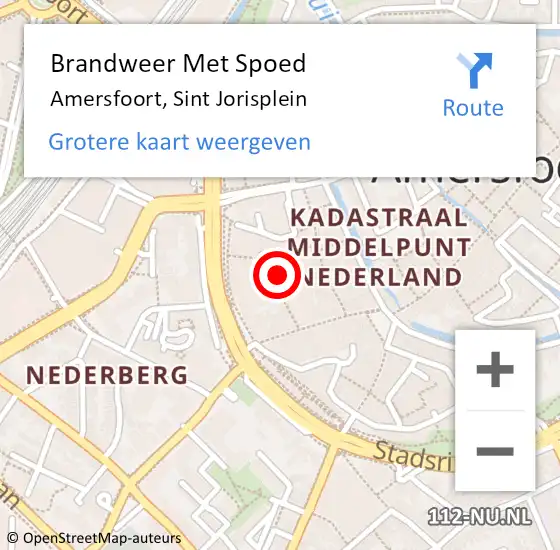 Locatie op kaart van de 112 melding: Brandweer Met Spoed Naar Amersfoort, Sint Jorisplein op 30 augustus 2024 11:58