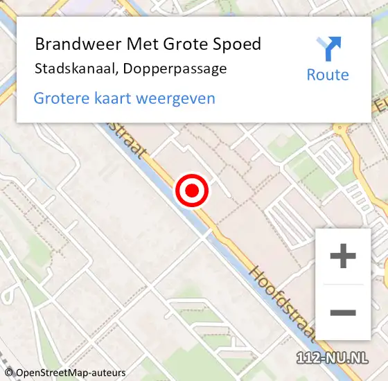 Locatie op kaart van de 112 melding: Brandweer Met Grote Spoed Naar Stadskanaal, Dopperpassage op 30 augustus 2024 14:26